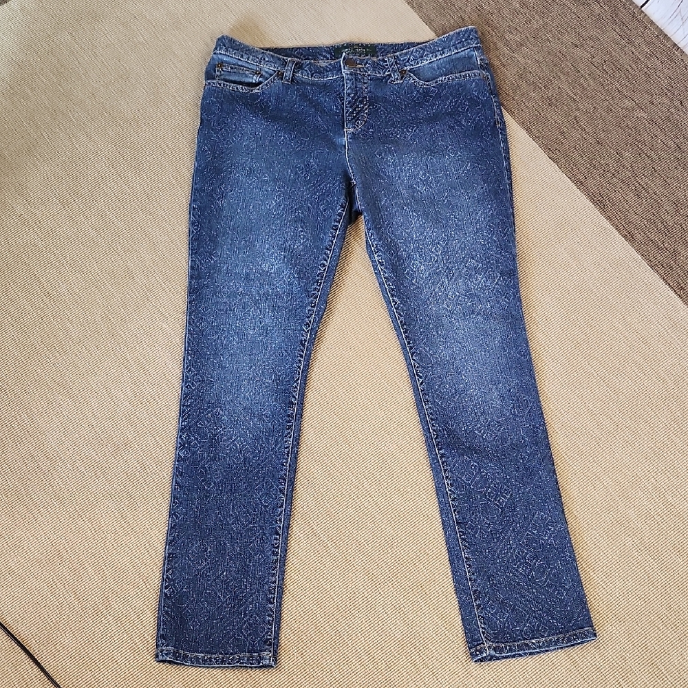 Lauren Ralph Lauren Mosaic Printed Lightweight Jeans 10
